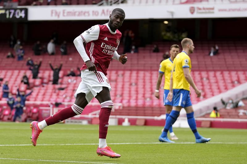 Nicolas Pepe in action for Arsenal